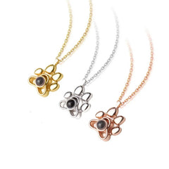 Customized Pet Photo Projection Necklace Dog Cat Paw Pendant Memory Jewelry Gift Dropshipping Personalized Mother Day Gifts 2023 - Melcharm