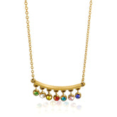 Round Colorful Crystal Pendant Necklace Choker Chain Luxury Jewelry - Melcharm