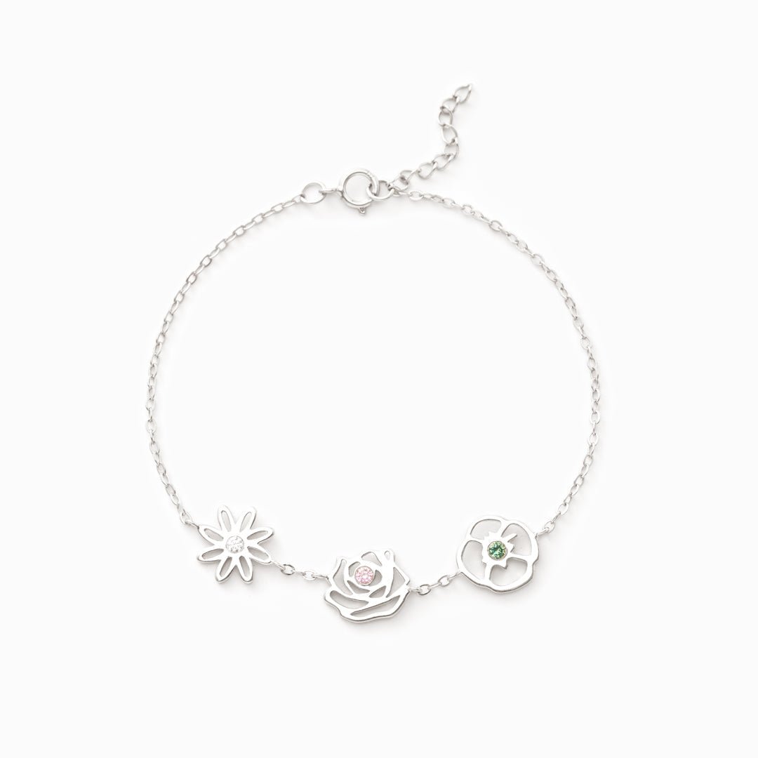 1 - 9 Birth Flowers Bracelet - Perfect Gift for Mom/Wife - Melcharm