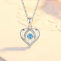 925 Sterling Silver Necklace Halo Cystal Women's Jewelry - Melcharm