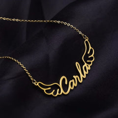 Angel Wings Personalized Name Necklace - Melcharm