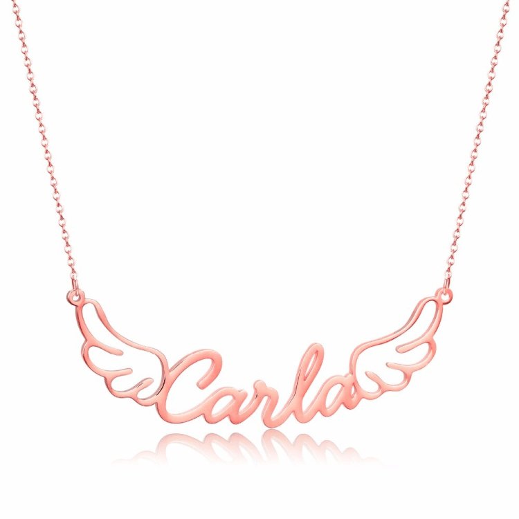 Angel Wings Personalized Name Necklace - Melcharm