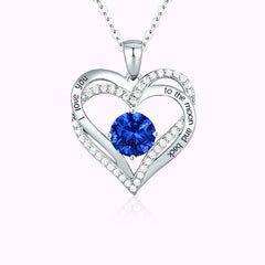 Birthday Anniversary Heart Pendant Diamond Necklace - Melcharm