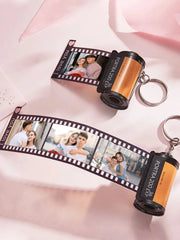 Custom Text Film Roll Keychain Personalized Camera Memory Keychain With 5/10/15/20 Photos Memorial Gift Jewelry Dropshipping - Melcharm