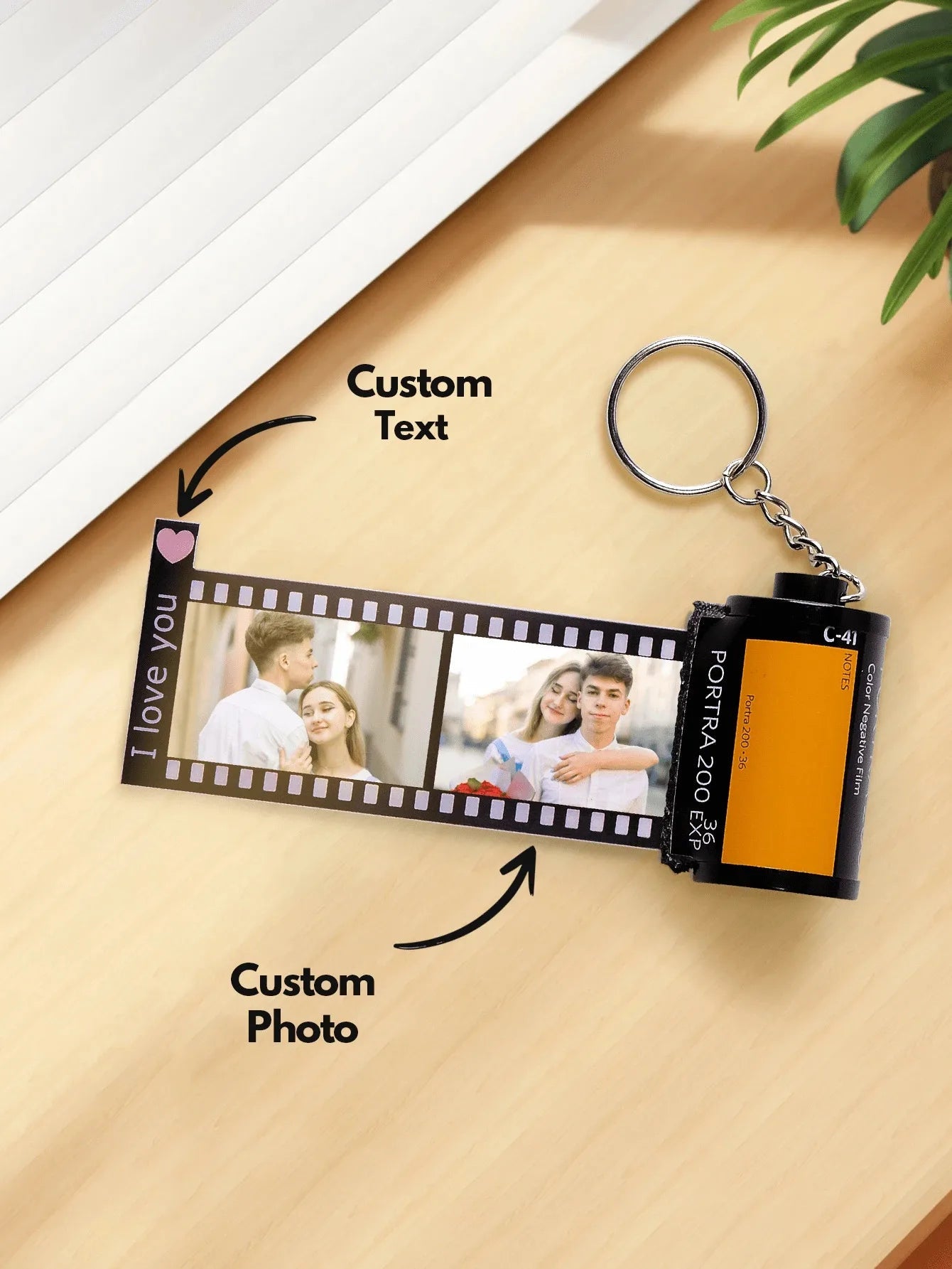 Custom Text Film Roll Keychain Personalized Camera Memory Keychain With 5/10/15/20 Photos Memorial Gift Jewelry Dropshipping - Melcharm