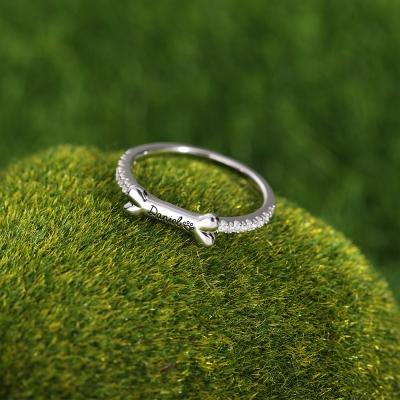 Engraved Ear & Bone Shaped Pet Ring - Melcharm