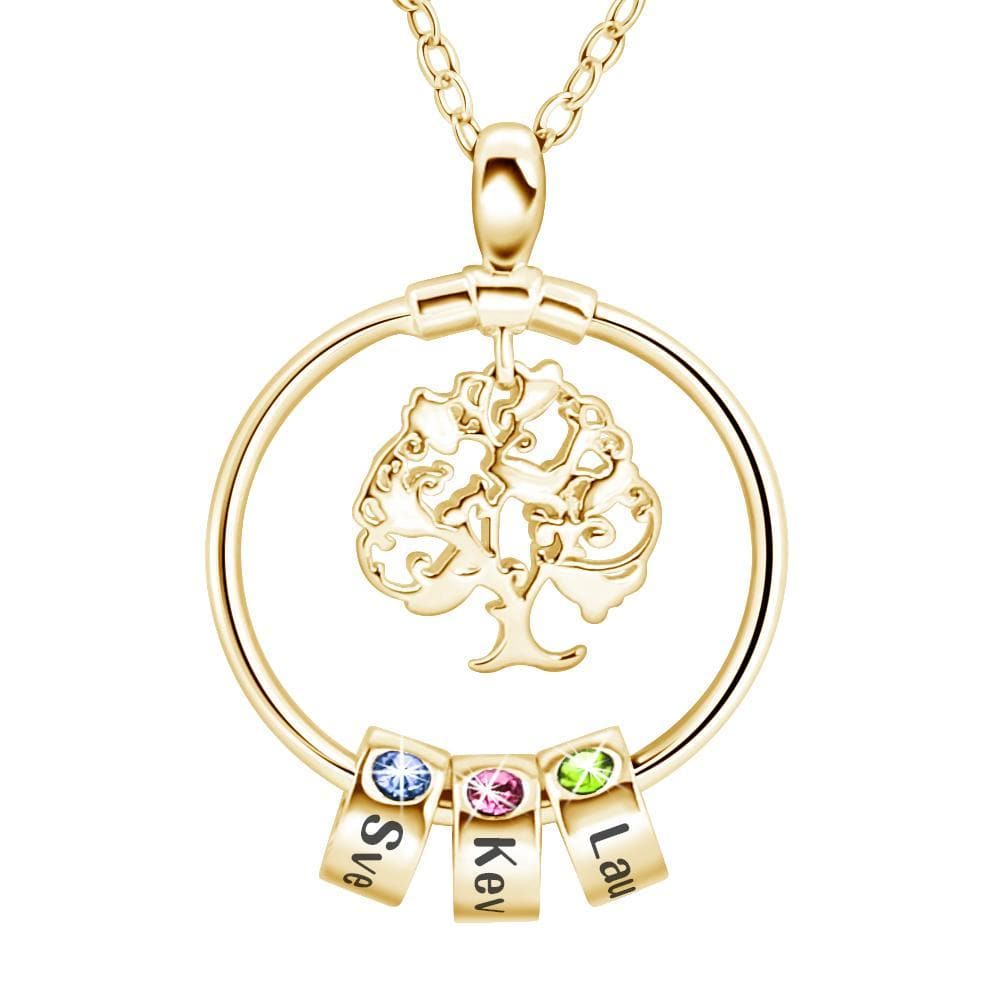 Family Tree with Name Personalized Charms Necklace - Melcharm