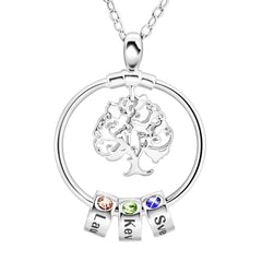 Family Tree with Name Personalized Charms Necklace - Melcharm