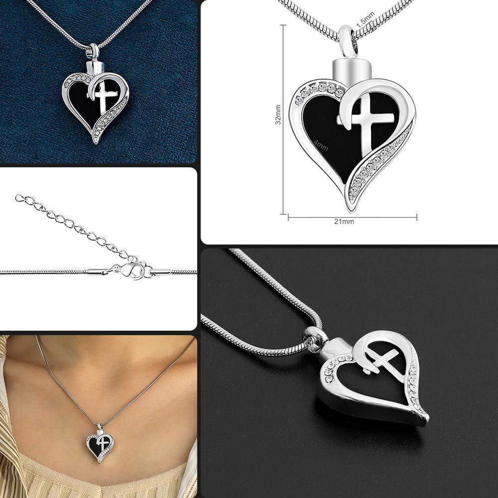 Heart - Shaped Cross fashion pendant necklace - Melcharm