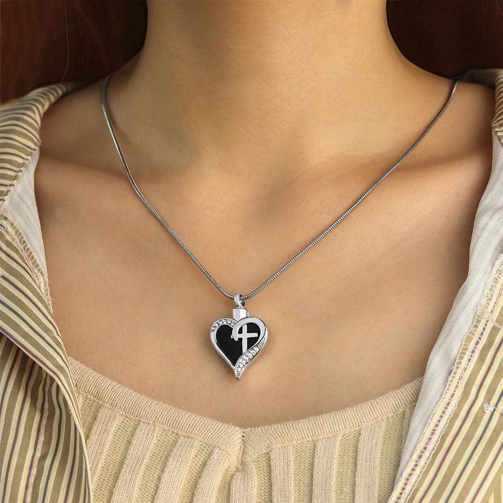 Heart - Shaped Cross fashion pendant necklace - Melcharm