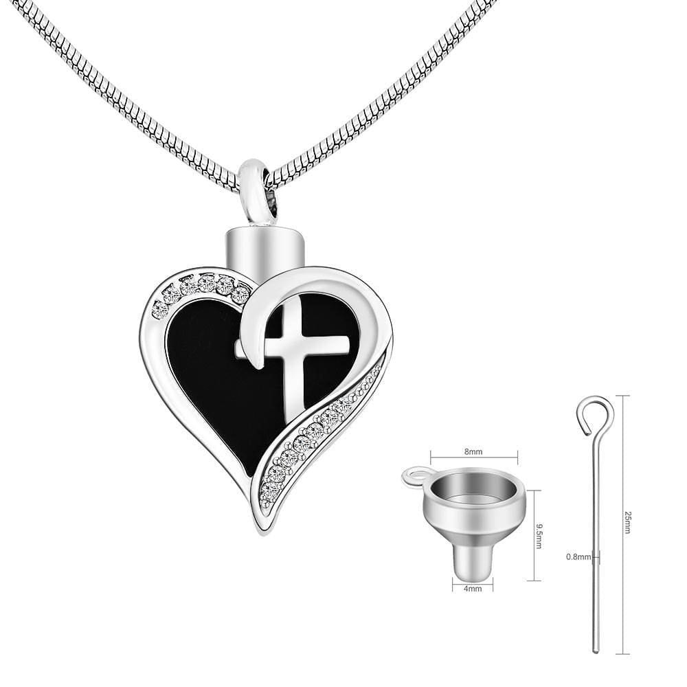 Heart - Shaped Cross fashion pendant necklace - Melcharm