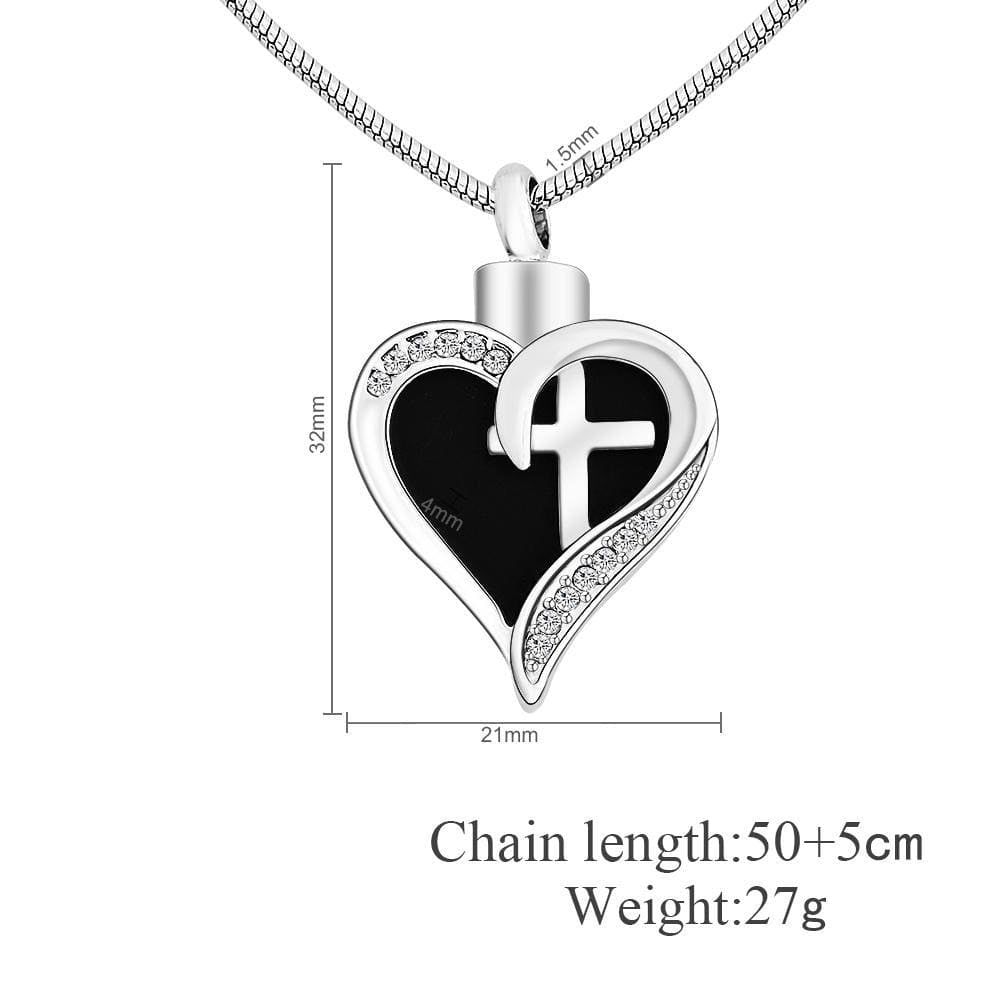 Heart - Shaped Cross fashion pendant necklace - Melcharm