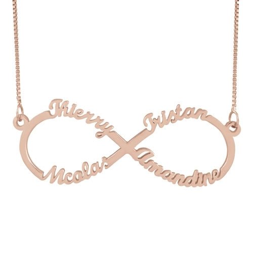 Infinity Name Necklace Personalized 1~4 Names Christmas Gift - Melcharm