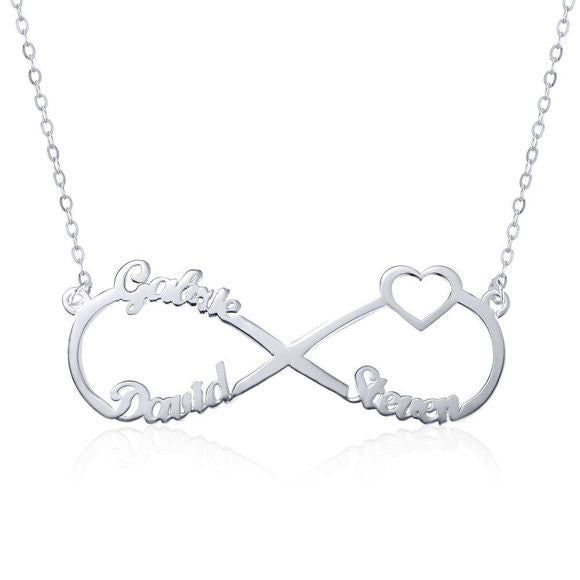 Infinity Name Necklace Personalized 1~4 Names Christmas Gift - Melcharm