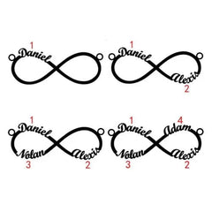 Infinity Name Necklace Personalized 1~4 Names Christmas Gift - Melcharm