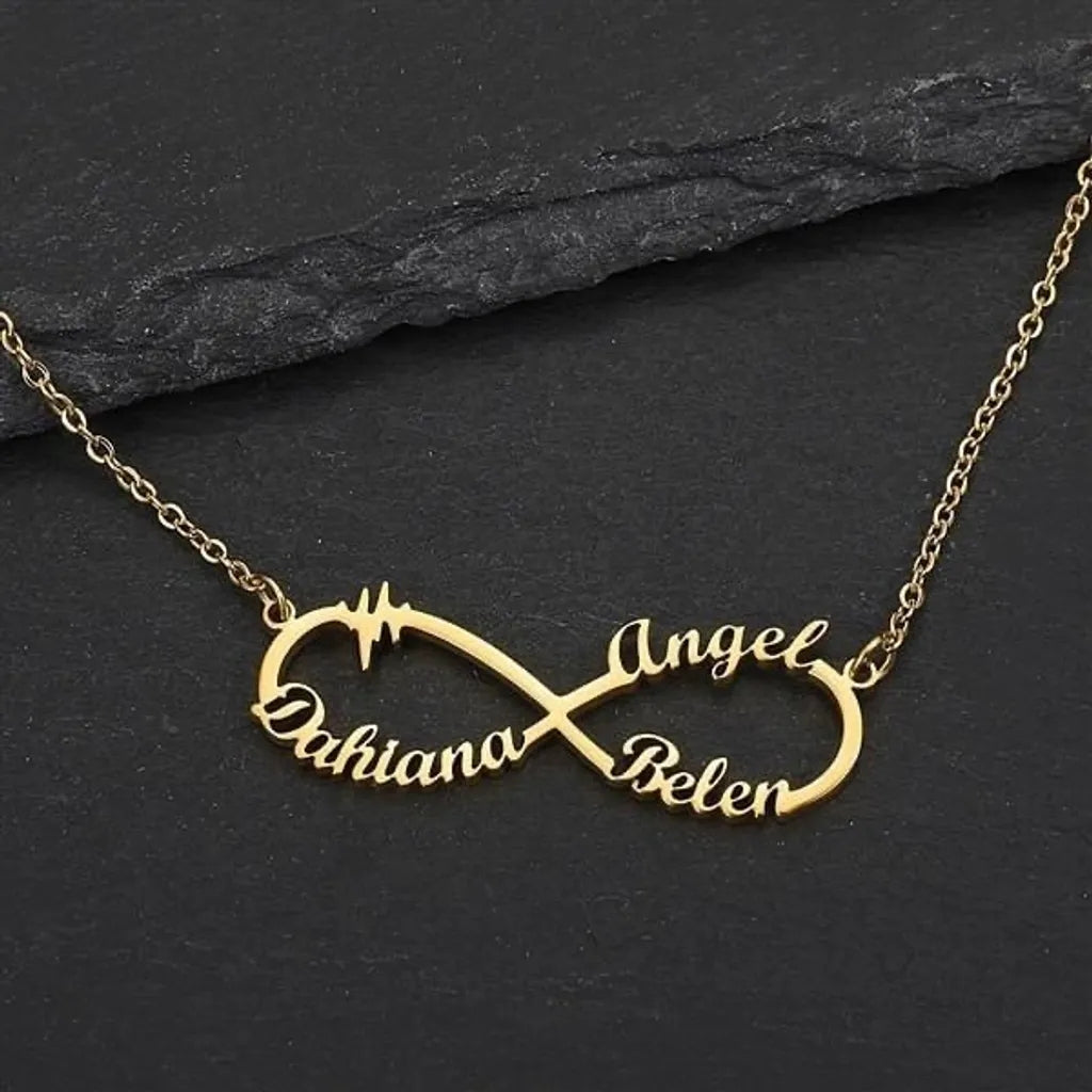 Infinity Name Necklace Personalized 1~4 Names Christmas Gift - Melcharm