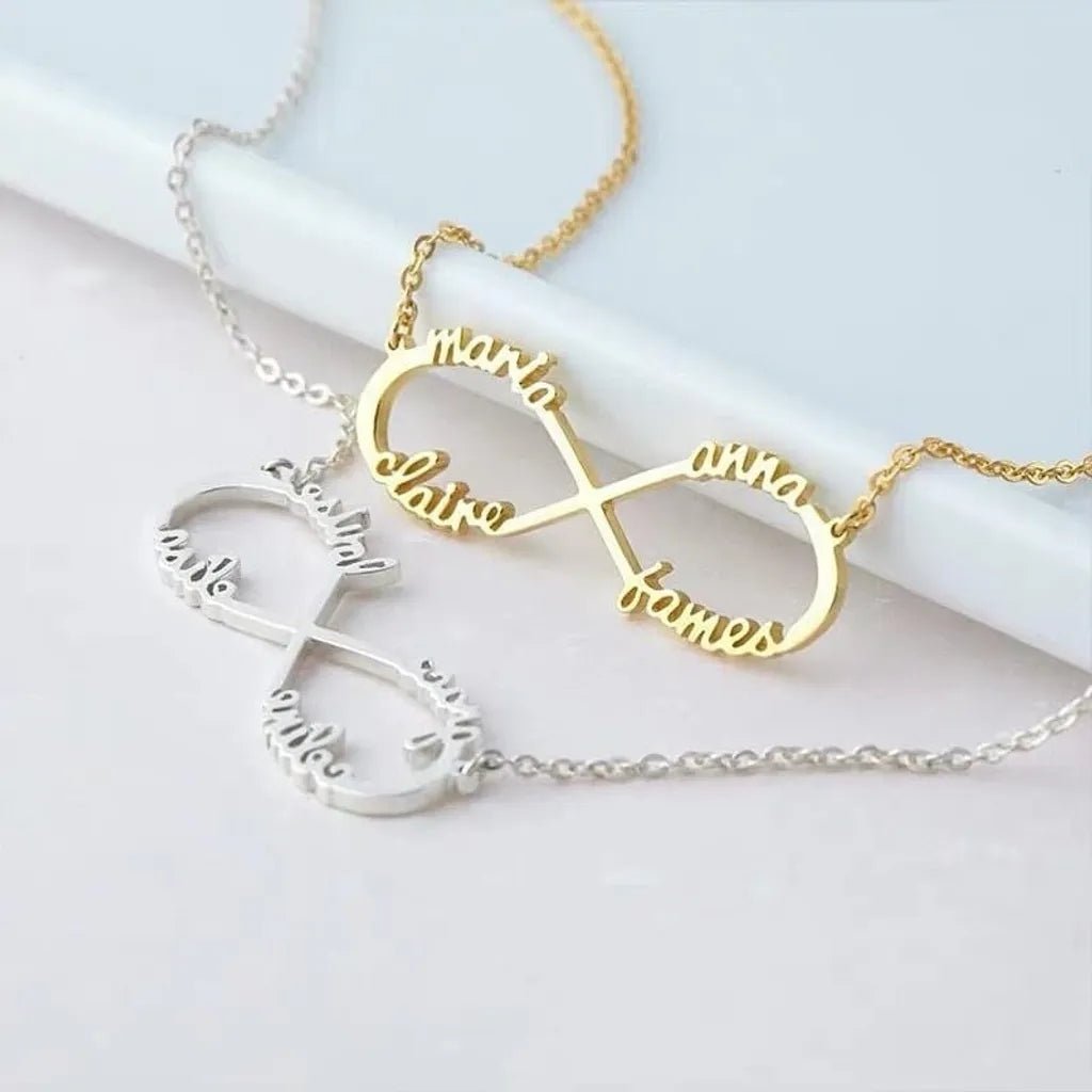 Infinity Name Necklace Personalized 1~4 Names Christmas Gift - Melcharm