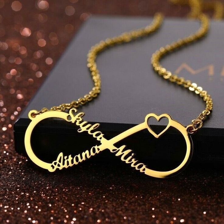 Infinity Name Necklace Personalized 1~4 Names Christmas Gift - Melcharm