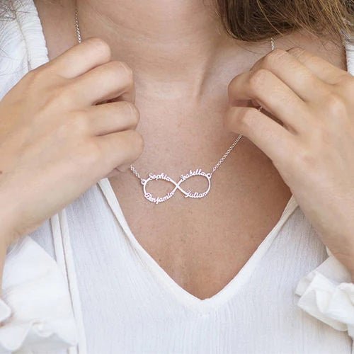 Infinity Name Necklace Personalized 1~4 Names Christmas Gift - Melcharm