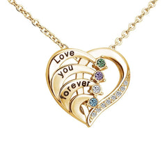 Love You Forever Diamond Heart Pendant Necklace - Melcharm