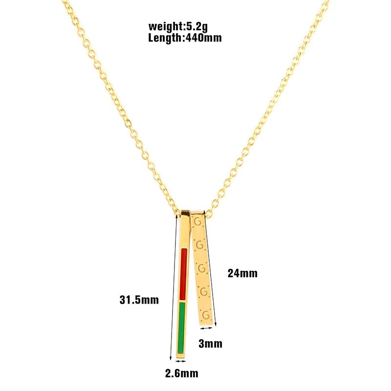 Pendant Necklace Gold Plating Stick Pendant Party Jewelry Gift - Melcharm