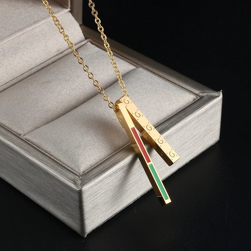 Pendant Necklace Gold Plating Stick Pendant Party Jewelry Gift - Melcharm