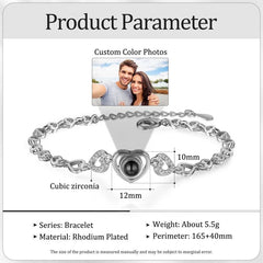 Personalized Bracelets with Picture Inside Photo Projection Bracelets for Women Custom Photo Bracelet Customized Picture Bangle - Melcharm