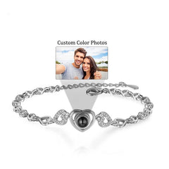 Personalized Bracelets with Picture Inside Photo Projection Bracelets for Women Custom Photo Bracelet Customized Picture Bangle - Melcharm