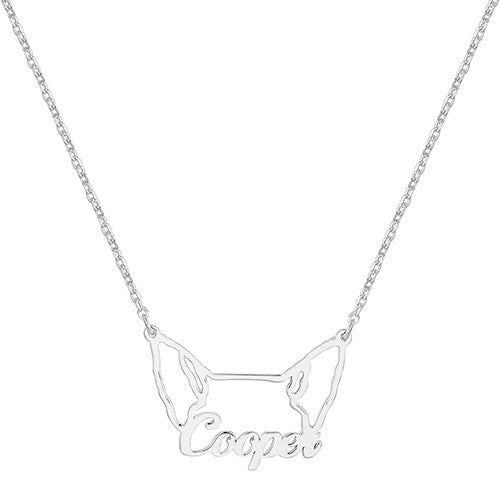 Personalized Name Dog Puppy Ears Necklace - Melcharm