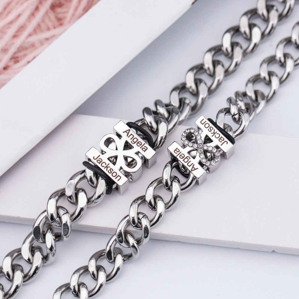 Personalized Names Of Lovers Gift Cuban link Bracelet - Melcharm