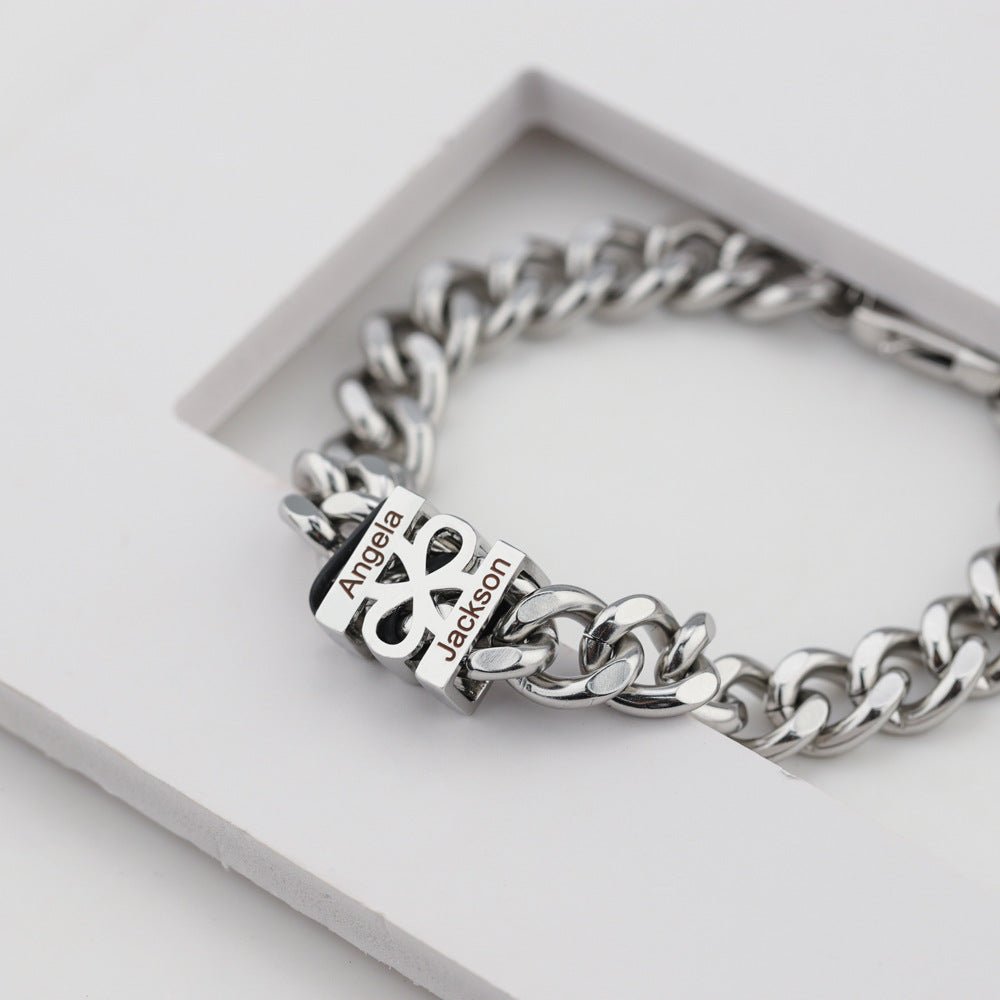 Personalized Names Of Lovers Gift Cuban link Bracelet - Melcharm