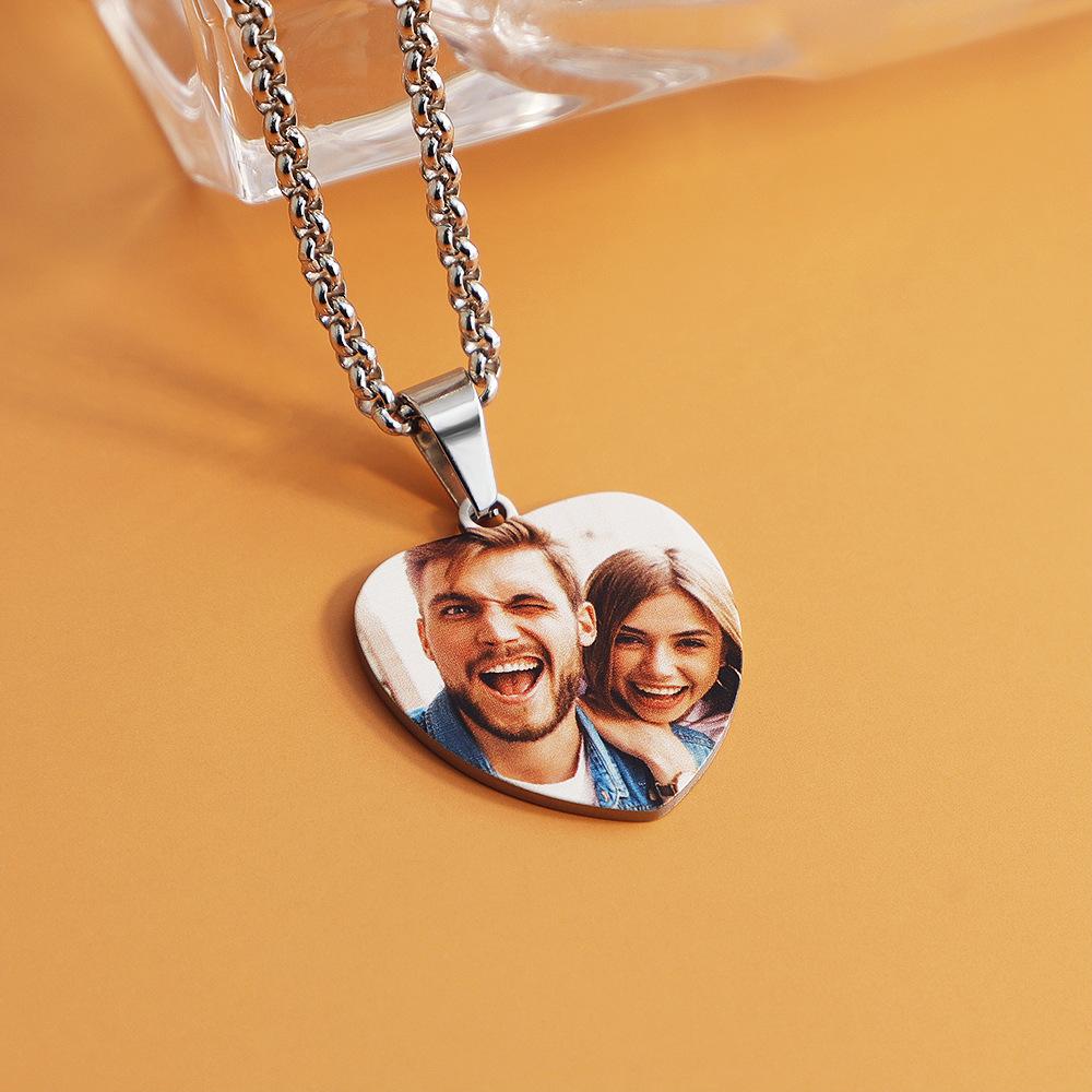 Personalized Photo Birthday Anniversary Heart Necklace - Melcharm