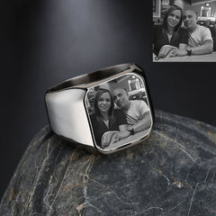 Personalized Photo Gift Family Picture Custom Lover Ring - Melcharm