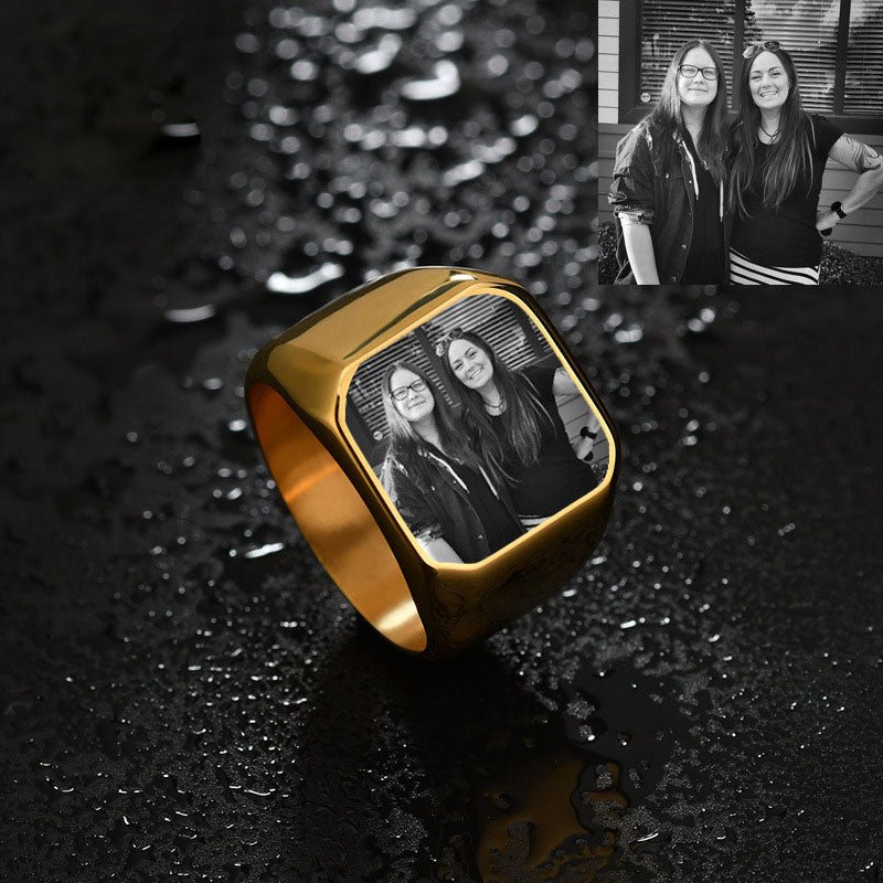 Personalized Photo Gift Family Picture Custom Lover Ring - Melcharm