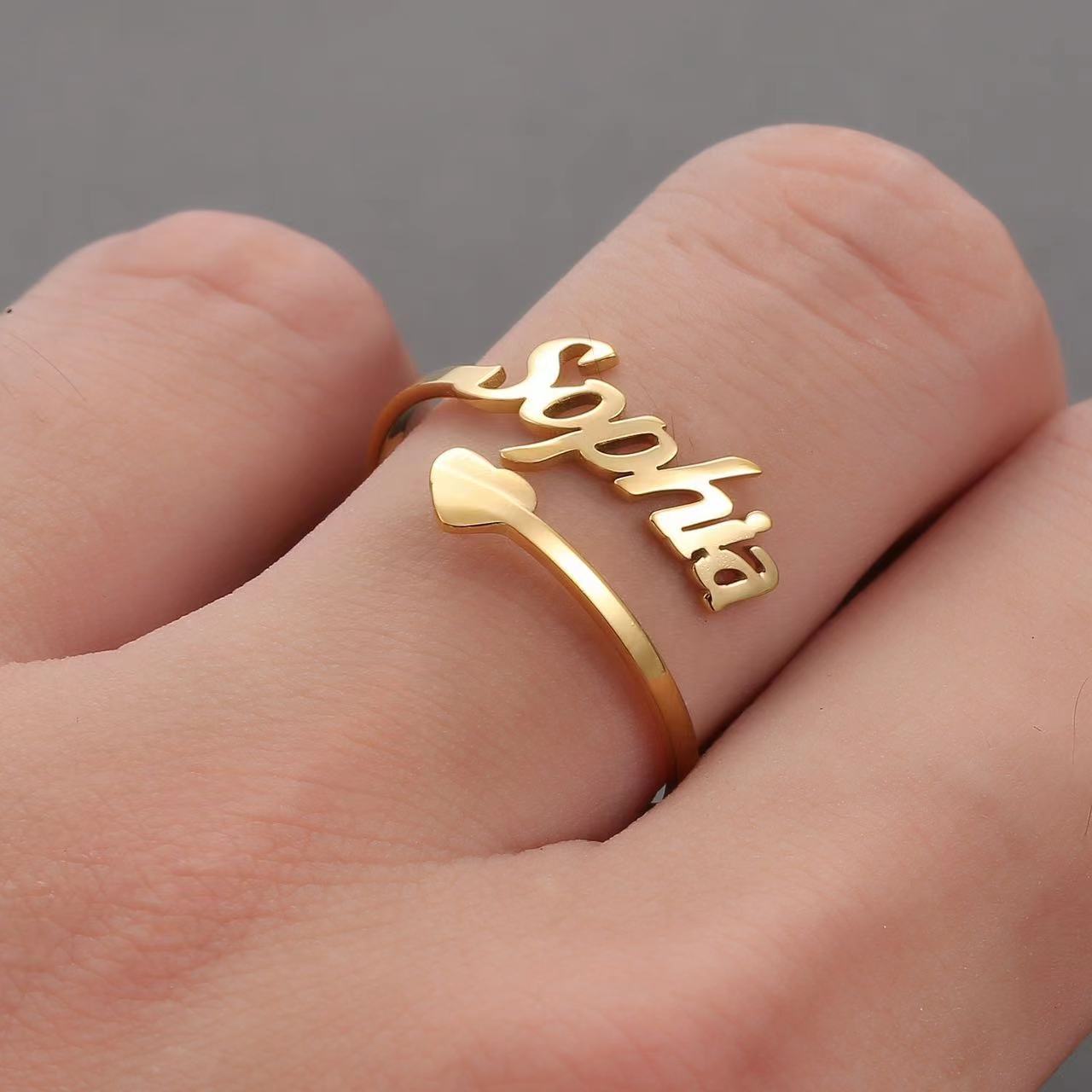 Personalized Two Name Plated Ring - Melcharm