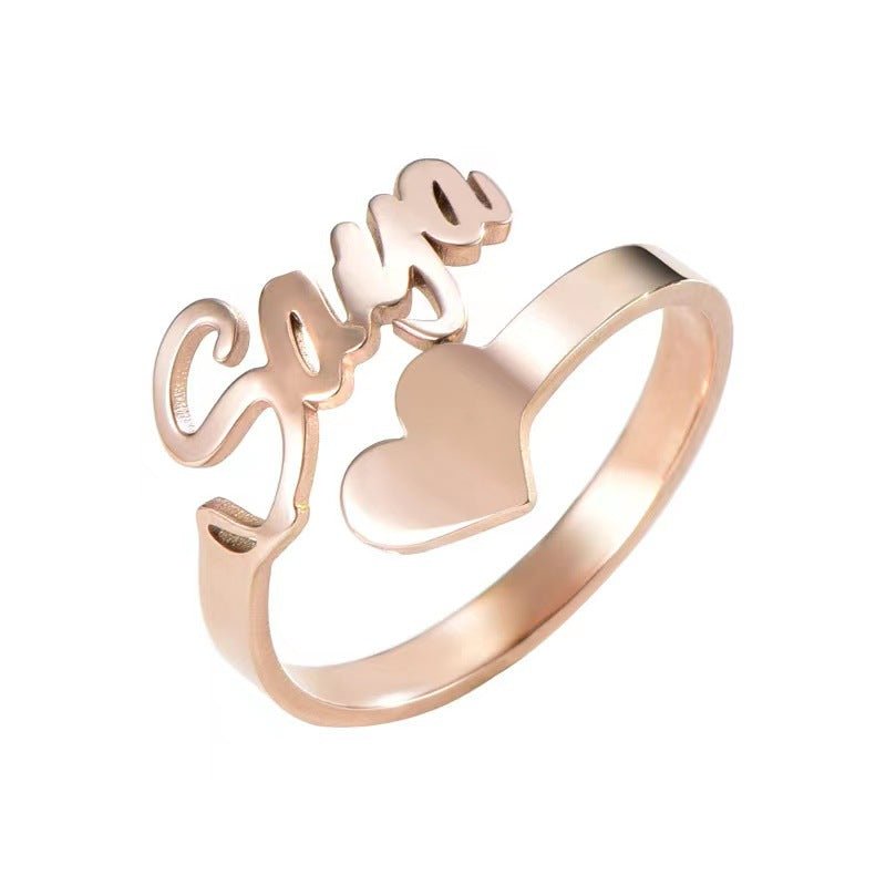 Personalized Two Name Plated Ring - Melcharm