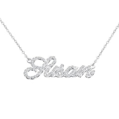 Shiny Diamond Anniversary Gift Personalized Name Necklace - Melcharm