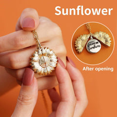 "You Are My Sunshine" Personalized Sunflower Necklace - Melcharm