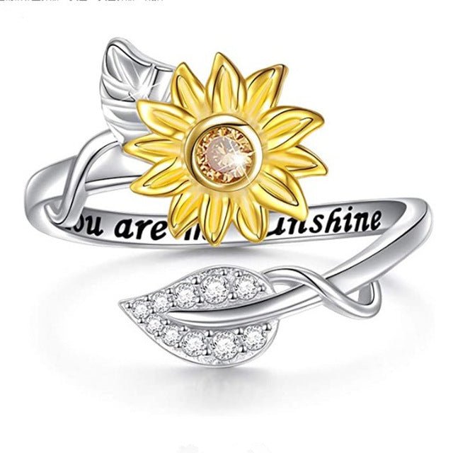 You Are My Sunshine Sunflower Ring - Melcharm