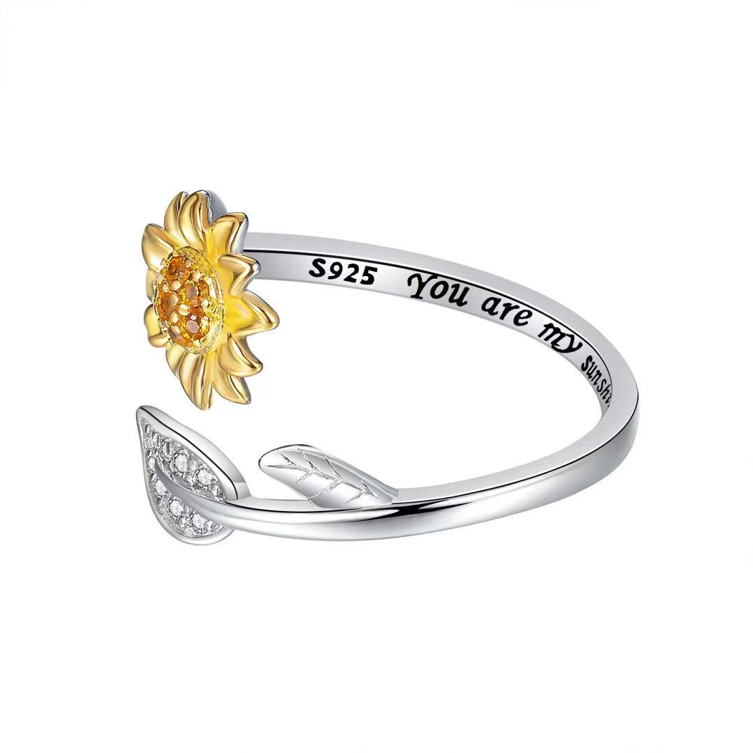 You Are My Sunshine Sunflower Ring - Melcharm